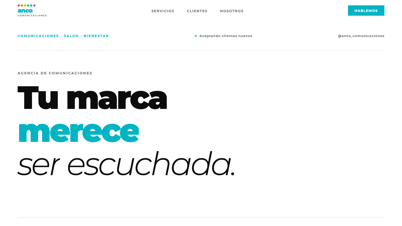 Anco Comunicaciones — sitio web