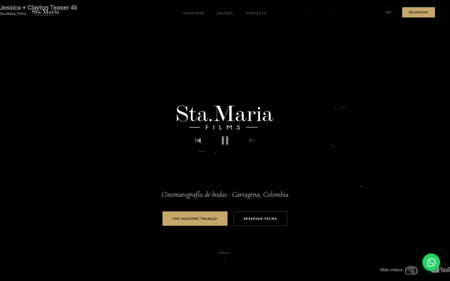Santa María Films — sitio web cliente real
